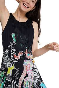 Desigual čierne asymetrické šaty Vest Genova