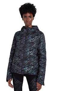 Desigual čierne Bunda Padded Iridescent