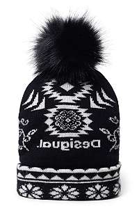 Desigual čierne čiapka Hat Ethnic Reversible