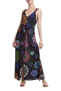 Desigual čierne maxi šaty Vest Fiji