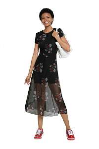 Desigual čierne midi šaty Vest Estela