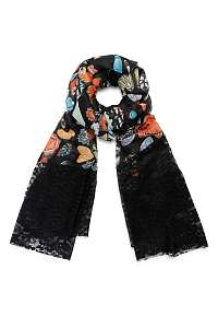 Desigual čierne šatka Foul Butterfly Galactic