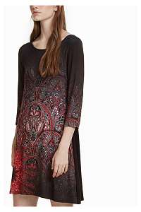 Desigual čierne šaty Jaipur so vzormi