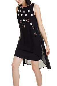 Desigual čierne šaty Vest Cordoba -