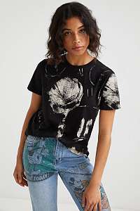Desigual čierne tričko Desigual Mickey