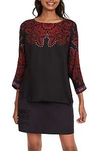 Desigual čierny top Blus Lumbe - M