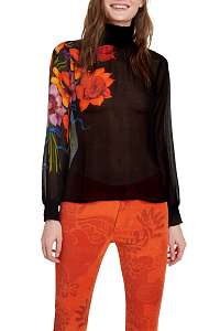 Desigual čierny top/blúzka Blus Greta - M