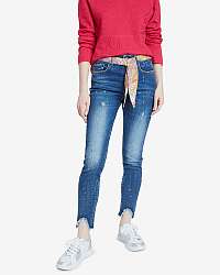 Desigual Denim Rainbow Jeans Modrá
