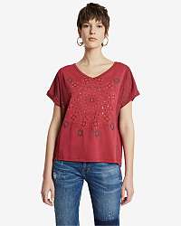 Desigual Detroit Tričko Červená