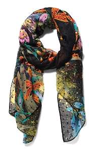 Desigual farebná šatka Tiger Flower