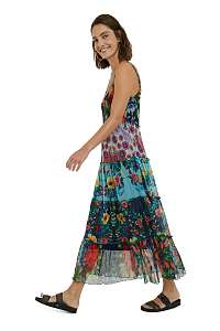 Desigual farebné letné midi šaty Vest Marnac