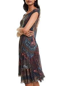 Desigual farebné šaty Vest Gaelle - XL