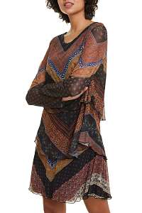 Desigual farebné šaty Vest Ocrida - M