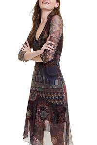 Desigual farebné šaty Vest Roseville - M
