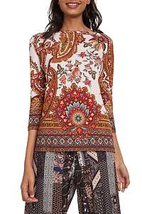 Desigual farebné tričko TS Xenia - XXL