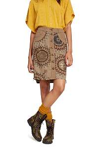 Desigual khaki sukňa Fal Shibuya -