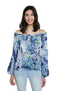 Desigual modrá blúzka Blus Sheila
