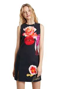 Desigual modré kvetované šaty Lips