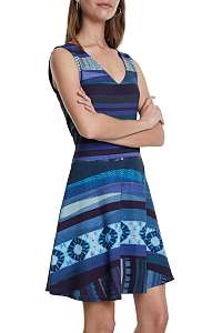 Desigual modré šaty Vest Duna