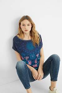 Desigual modré tričko TS Copenhague