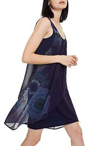 Desigual modré voľné šaty Vest Sevilla -