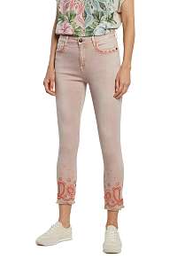 Desigual púdrové nohavice Pant Ankle Paisley