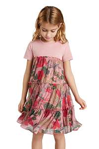 Desigual ružové dievčenské šaty Zafiro