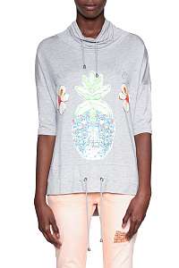 Desigual sivá oversize mikina Pineapple BB