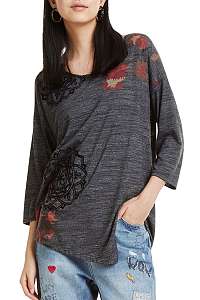 Desigual sivé oversize tričko Uma