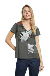 Desigual sivé tričko TS Minnie