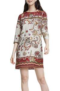 Desigual smotanové/krémové šaty
