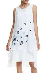 Desigual smotanové šaty Vest Barrie