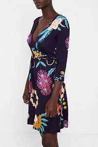 Desigual tmavomodré šaty Vest Tropic India