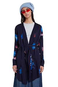 Desigual tmavomodrý kardigan Jers Oporto