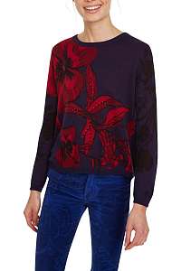 Desigual tmavomodrý sveter Jers Wonderland - M
