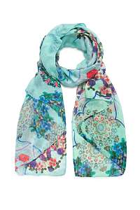 Desigual tyrkysové šatka Foul Tie Dye Mandala