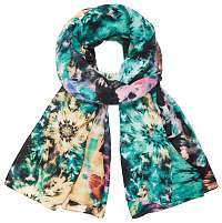 Desigual tyrkysové šatka Samara Multi Rectangle