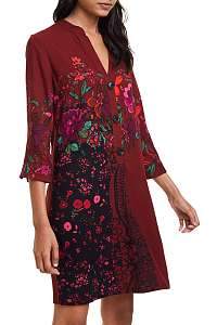 Desigual vínové šaty Vest Valentina -