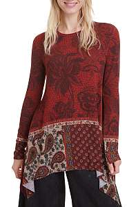 Desigual vínové tričko TS Wilma - M