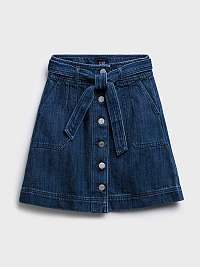 Detská sukňa denim tie med skirt Modrá