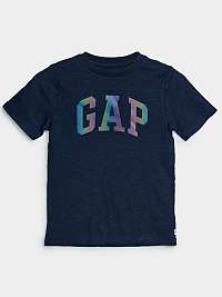 Detské tričko GAP Logo arch int t-shirt Modrá