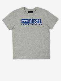 Diesel šedé chlapčenské žíhané tričko
