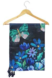 Disaster farebné šatka Papillon Blue Scarf
