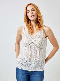 Dorothy Perkins biely top s madeirou