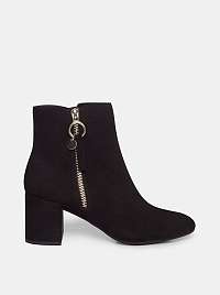 Dorothy Perkins čierne semišové členkové topánky