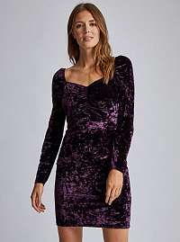 Dorothy Perkins fialové zamatové šaty