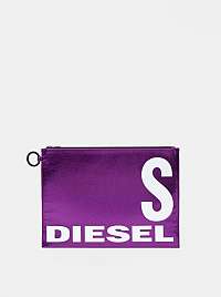 Fialové lesklé lístoček s nápisom Diesel