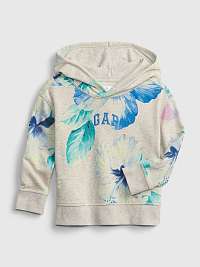GAP béžové detská mikina Logo floral hoodie