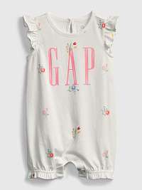 GAP biele detské body Logo shorty