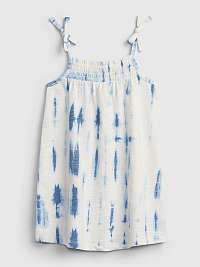 GAP biele detské šaty tie smock dress